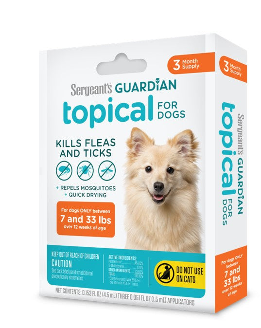 Sergeant's Guardian Flea & Tick Topical for Dogs 3 Count