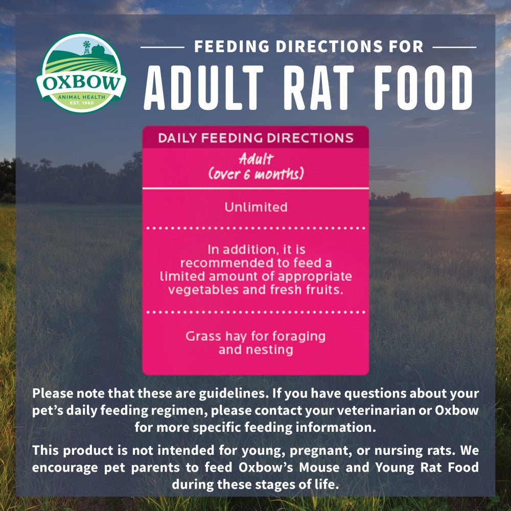 Oxbow Animal Health Essentials Adult Rat Food All Natural Adult Rat Food