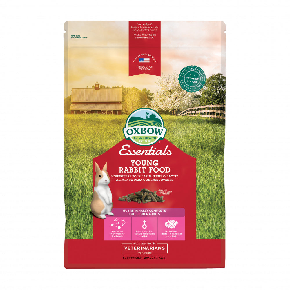 Oxbow Animal Health Essentials Young Rabbit Food All Natural Rabbit Pellets