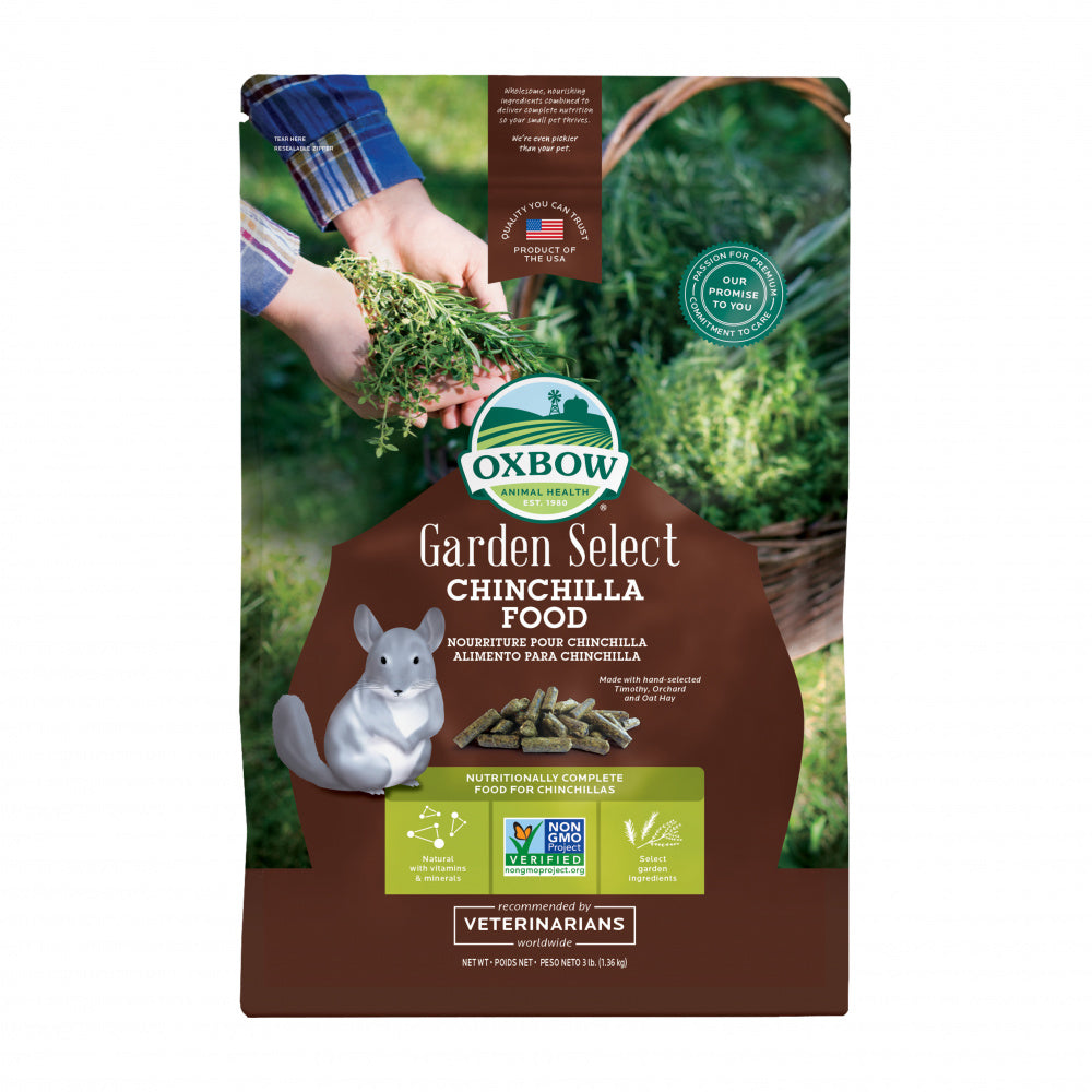 Oxbow Animal Health Garden Select Chinchilla Food Garden Inspired Recipe for Chinchillas Of All Ages