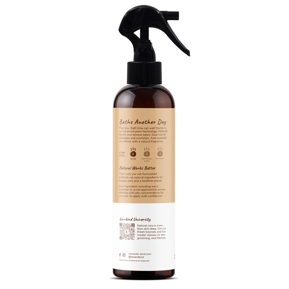 kin+kind Almond Vanilla Natural Coat Spray for Dog Smells