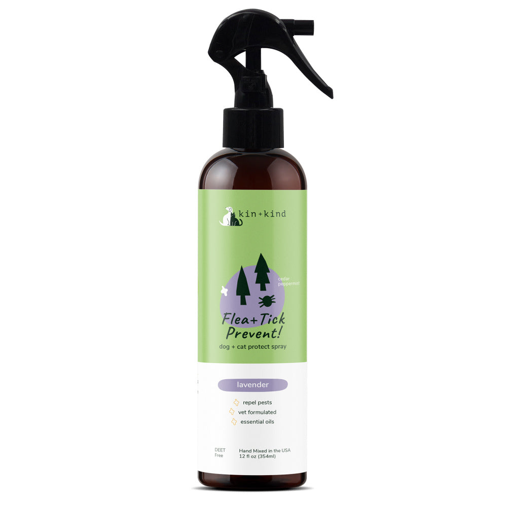 kin+kind Flea & Tick Prevent! Plant Powered Dog Protect Lavender Spray