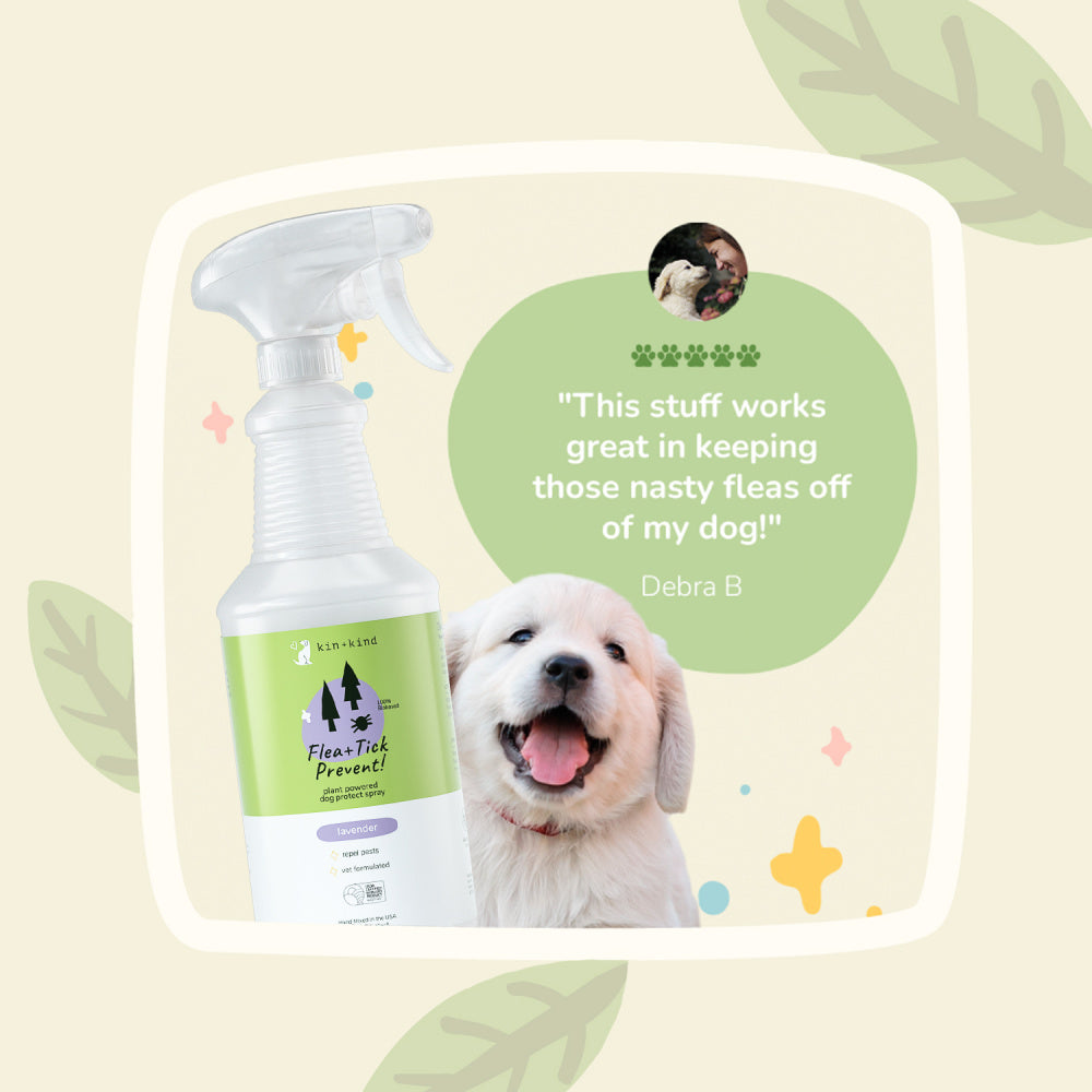 kin+kind Flea & Tick Prevent! Plant Powered Dog Protect Lavender Spray