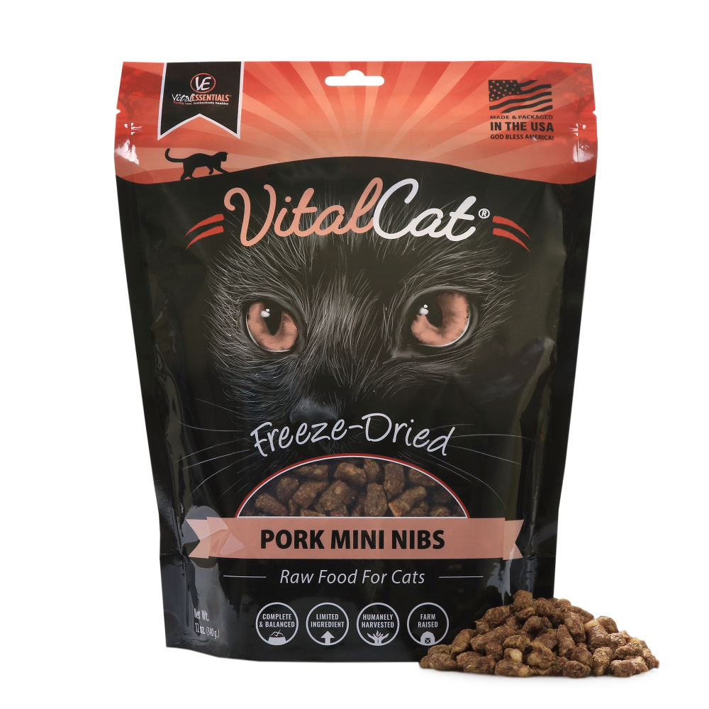 Vital Essentials Vital Cat Pork Mini Nibs Freeze Dried Cat Food