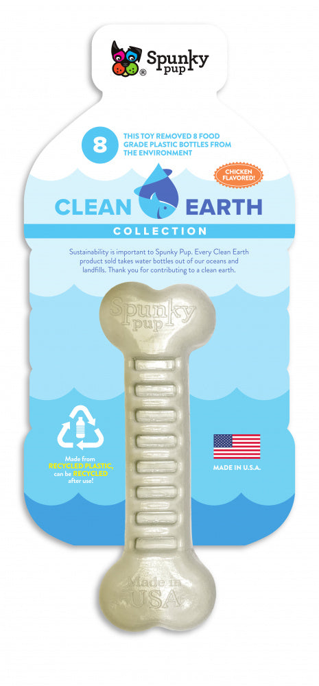 Spunky Pup Clean Earth Recycled Bone Dog Toy