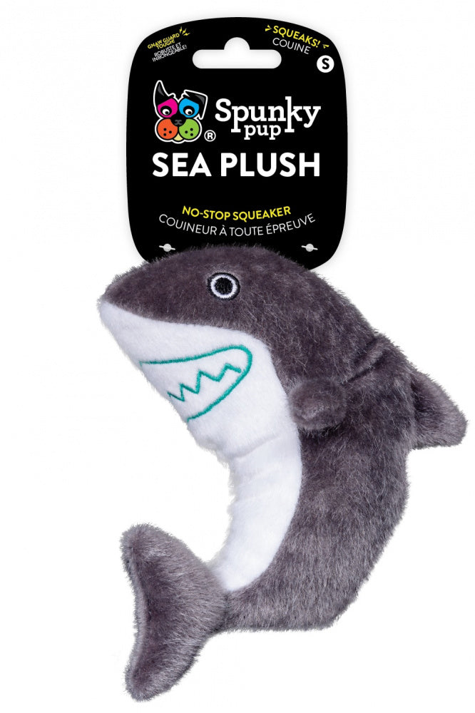 Spunky Pup Sea Plush Shark Dog Toy