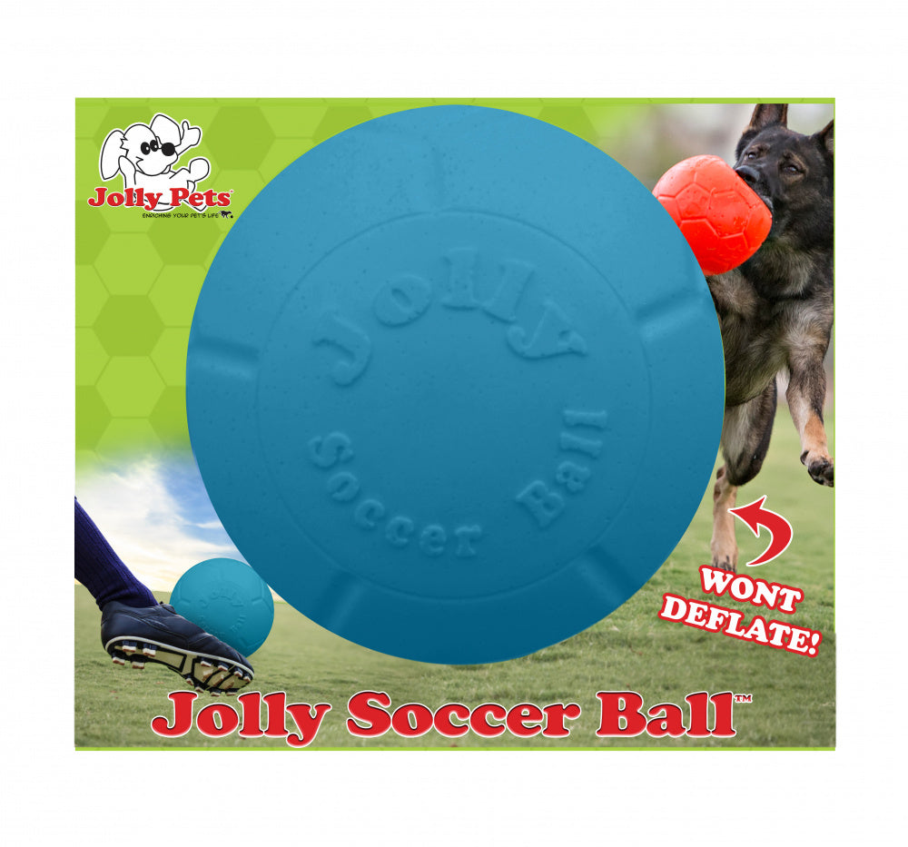 Jolly Pets Jolly Soccer Ball Ocean Blue Dog Toy