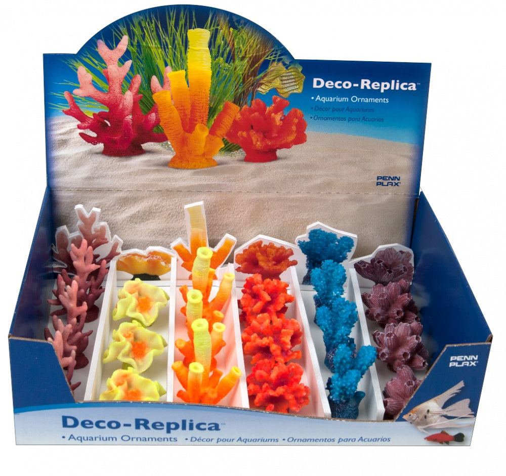 Penn-Plax Aquarium Decor Mini Coral Assorted 24 count