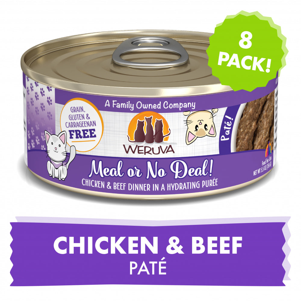 Weruva Classic Cat Pate Meal or No Deal! with Chicken & Beef Canned Cat Food