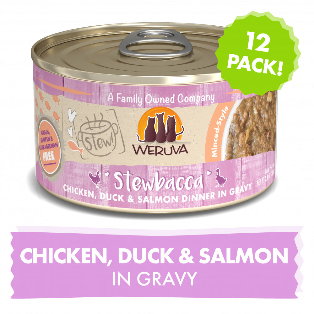 Weruva Classic Cat Stews! Stewbacca with Chicken Duck & Salmon in Gravy Canned Cat Food