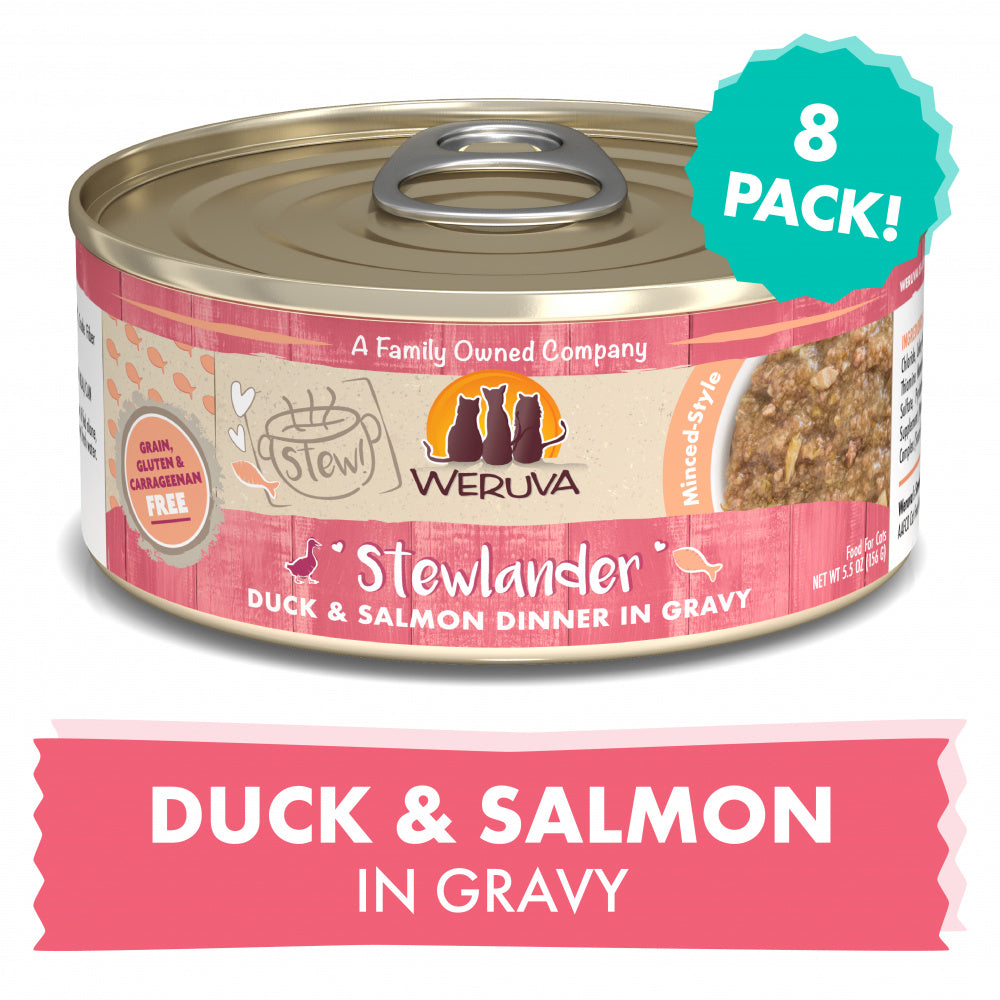 Weruva Classic Cat Stews! Stewlander with Duck & Salmon in Gravy Canned Cat Food