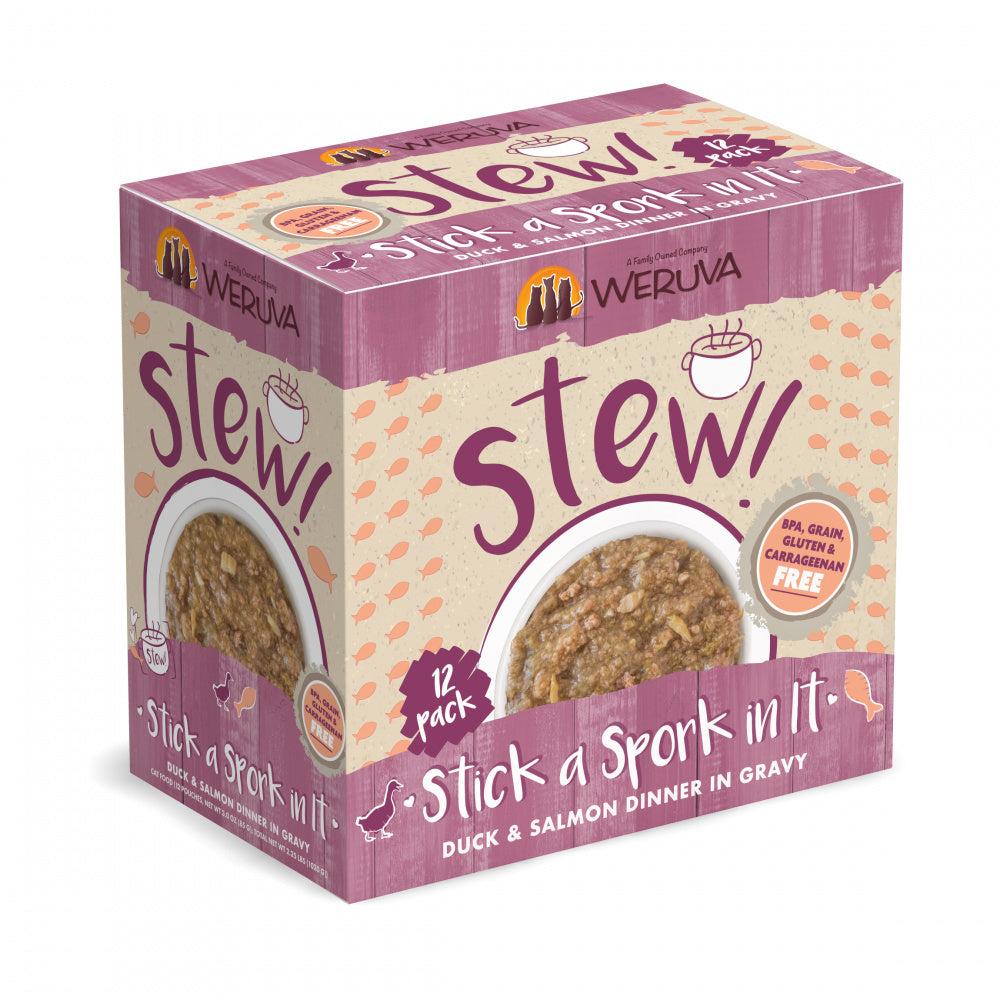 Weruva Classic Cat Stews! Stick a Spork in It with Duck & Salmon in Gravy Canned Cat Food