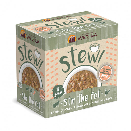 Weruva Classic Cat Stews! Stir the Pot with Lamb Chicken & Salmon in Gravy Canned Cat Food