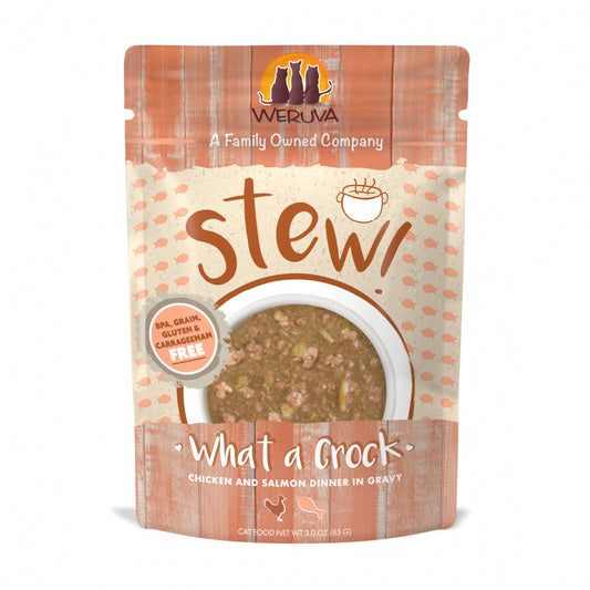 Weruva Classic Cat Stews! What a Crock with Chicken & Salmon in Gravy Canned Cat Food