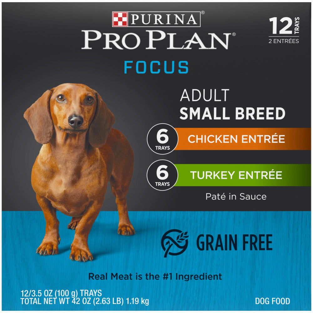 Purina Pro Plan Focus Small Breed Entree Adult Wet Dog Food Variety Pack