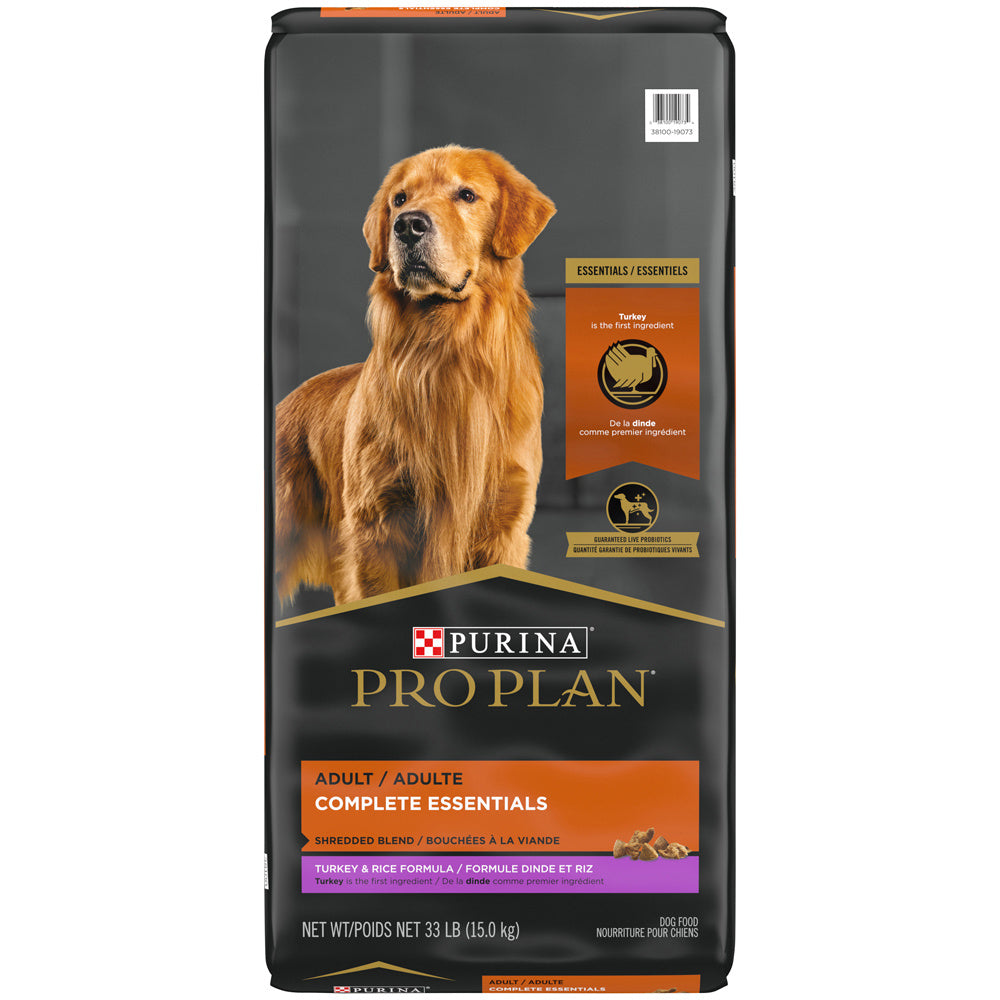 Purina Pro Plan Complete Essentials Shredded Blend Turkey & Rice High Protein Dry Dog Food