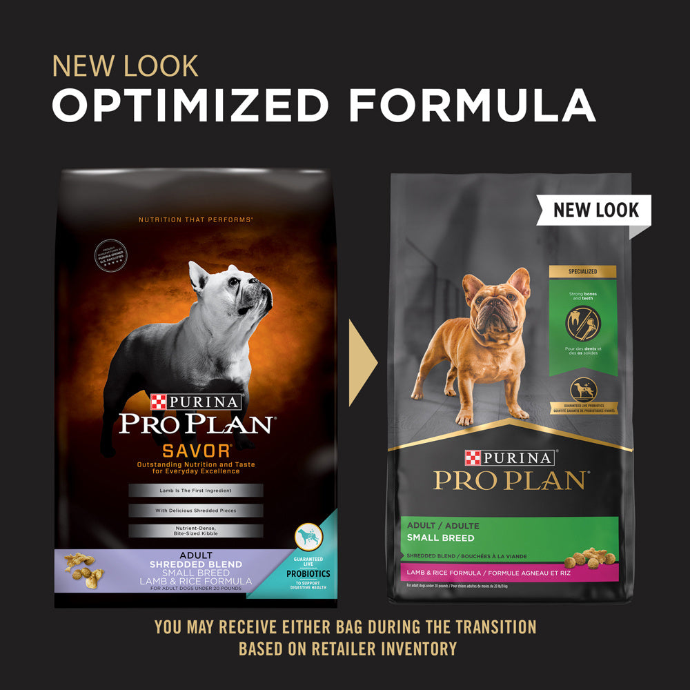 Purina Pro Plan Shredded Blend Lamb & Rice Formula With Probiotics Weight Control Small Breed Dry Dog Food