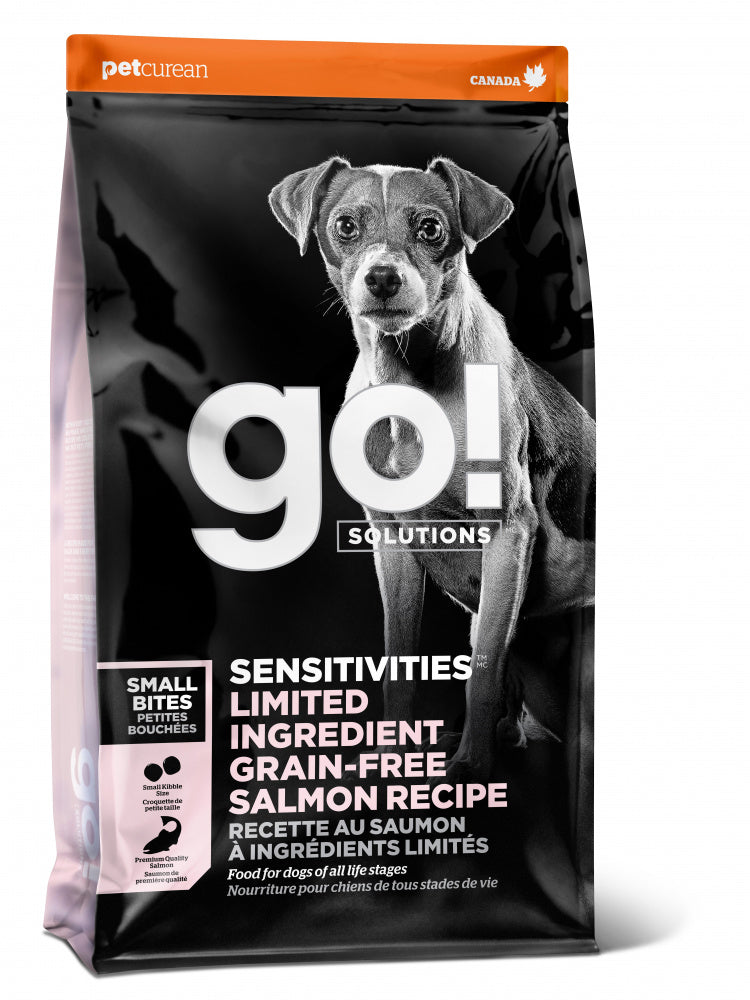 Petcurean Go! Sensitivities Small Bites Limited Ingredient Grain Free Salmon Recipe Dry Dog Food