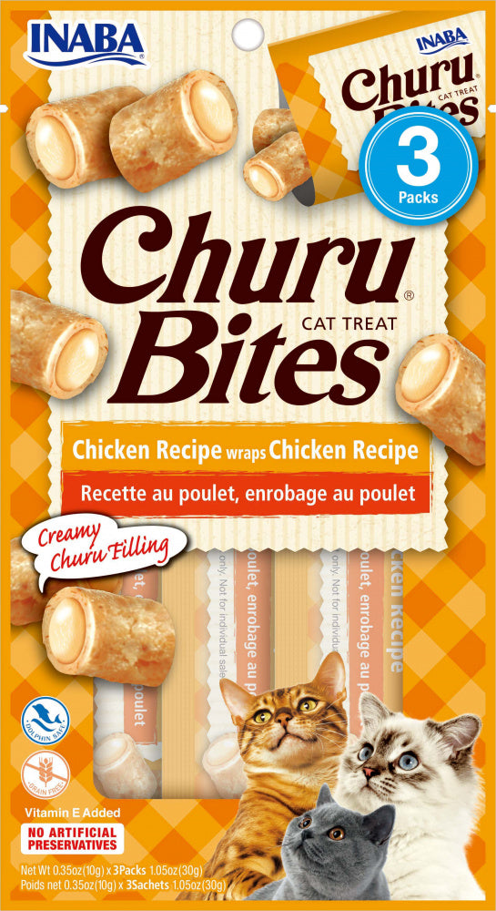 Inaba Cat Churu Bites Chicken Recipe Wraps Chicken Recipe Cat Treats