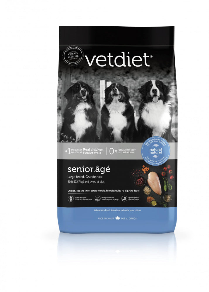 Vetdiet Large Breed Senior Dog Food Chicken & Rice Formula