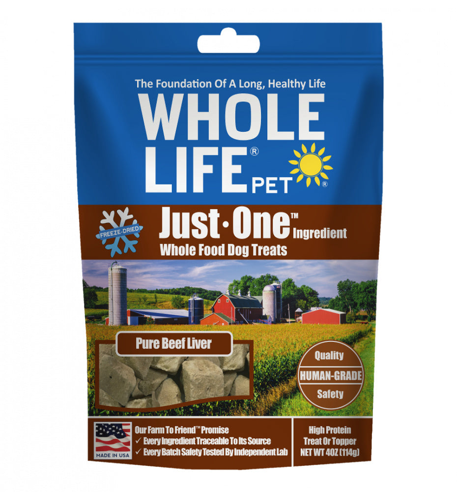 Whole Life Pet Just One Ingredient Freeze Dried Beef Liver Treats for Dogs