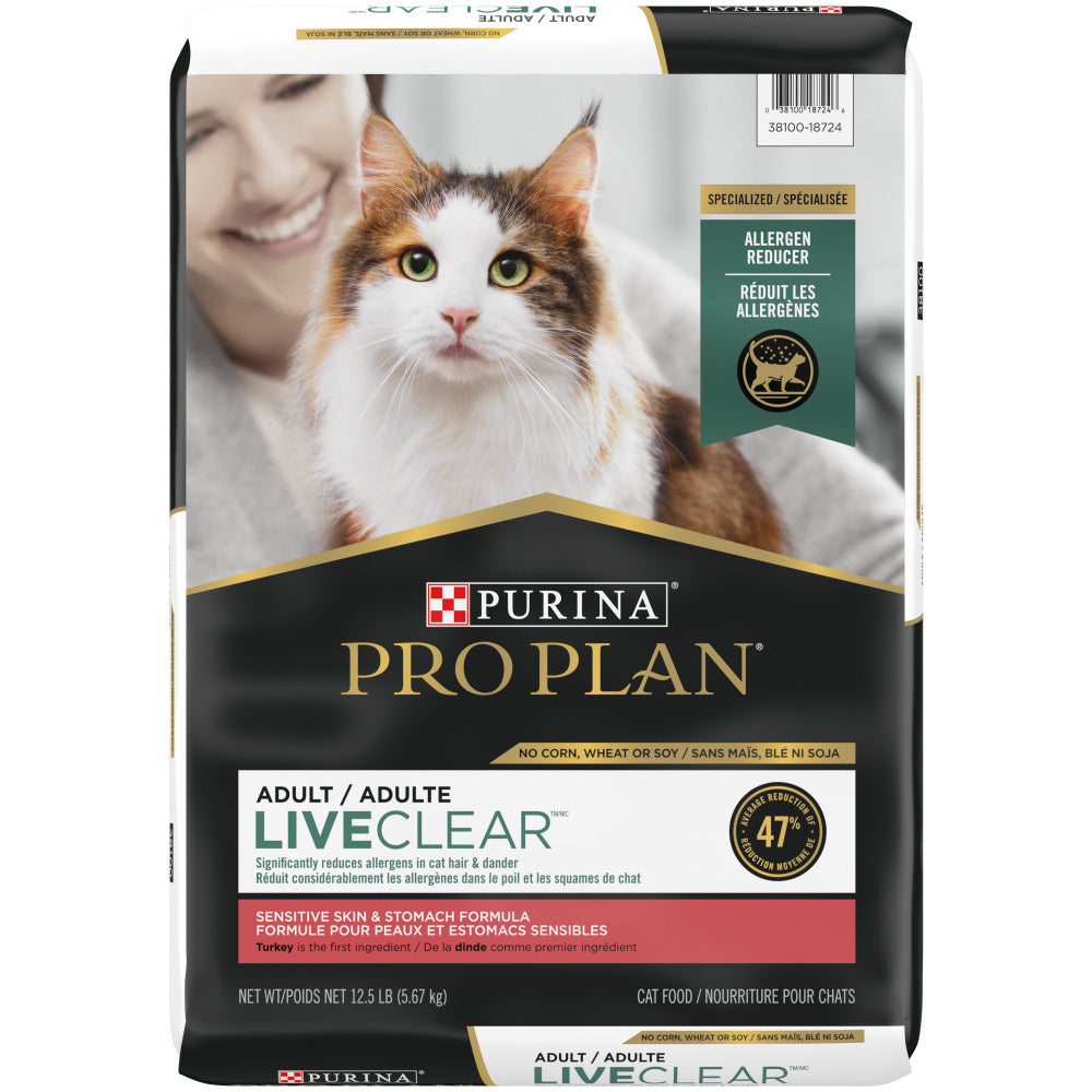 Purina Pro Plan LIVECLEAR Sensitive Stomach Sensitive Skin & Stomach Turkey & Oatmeal Dry Cat Food