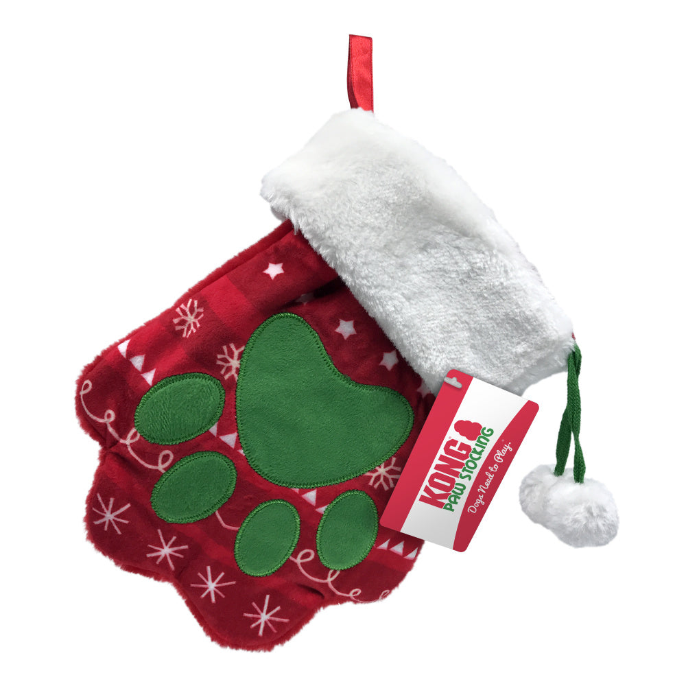 KONG Holiday Stocking Paw Large Dog Toy