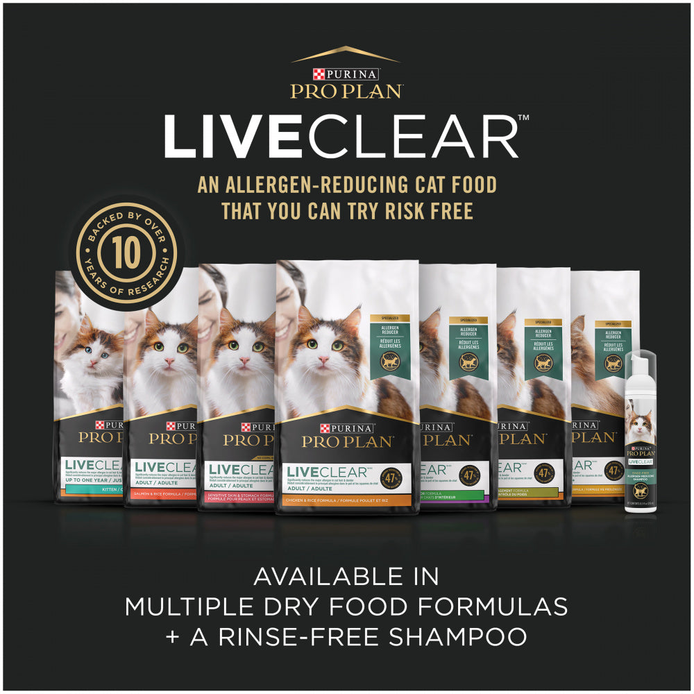 Purina Pro Plan LiveClear Dry Cat Food for Kittens Chicken & Rice Formula