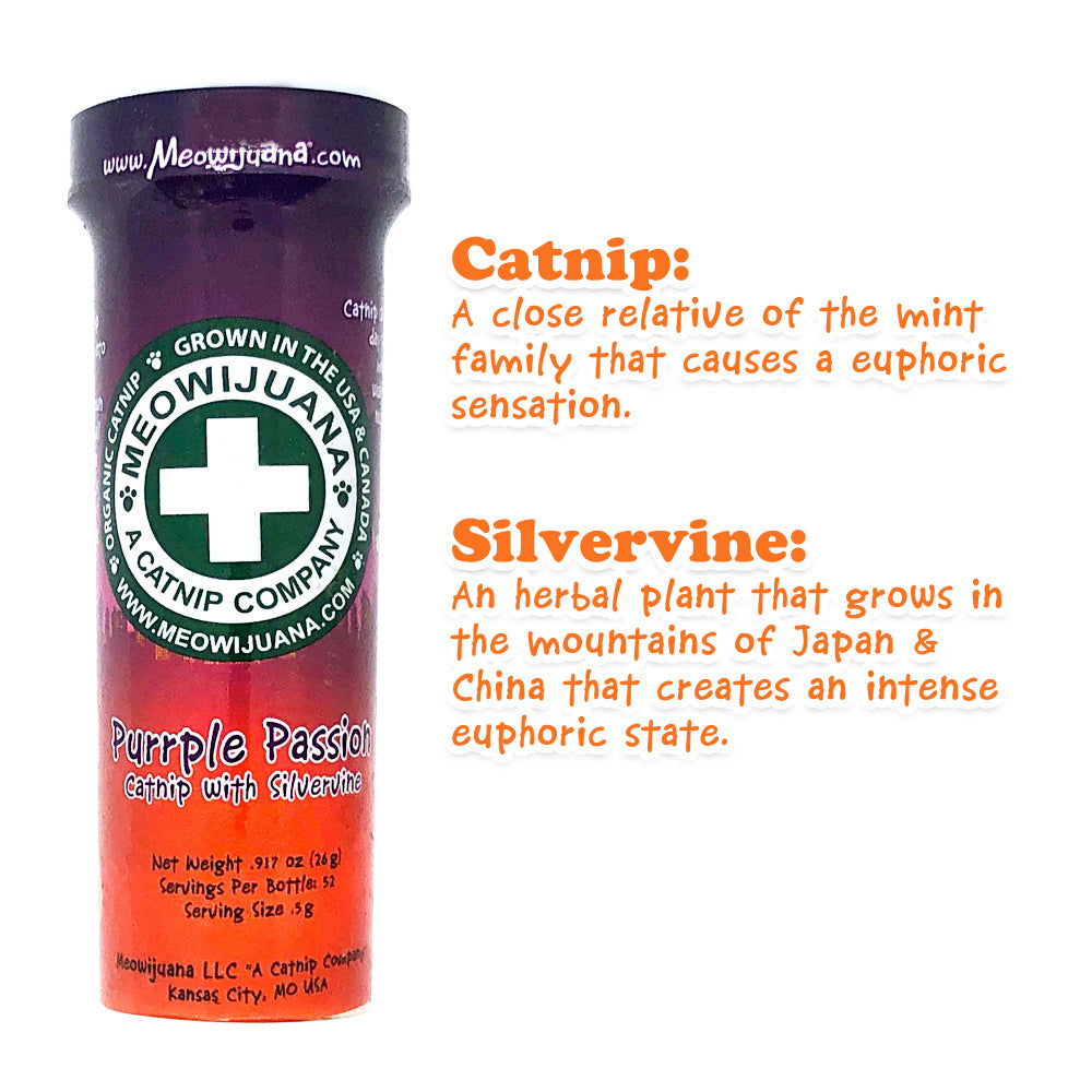 Meowijuana Purrple Passion Catnip and Silvervine Blend