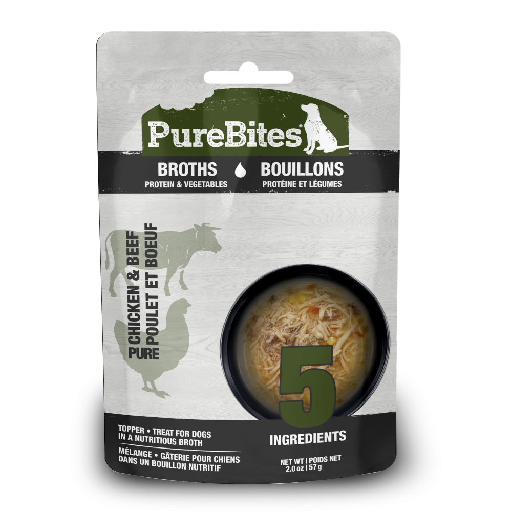 PureBites Broths Dog Treat Topper Chicken, Beef & Vegetables