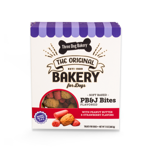 Three Dog Bakery Soft-Baked Peanut Butter & Jelly Bites