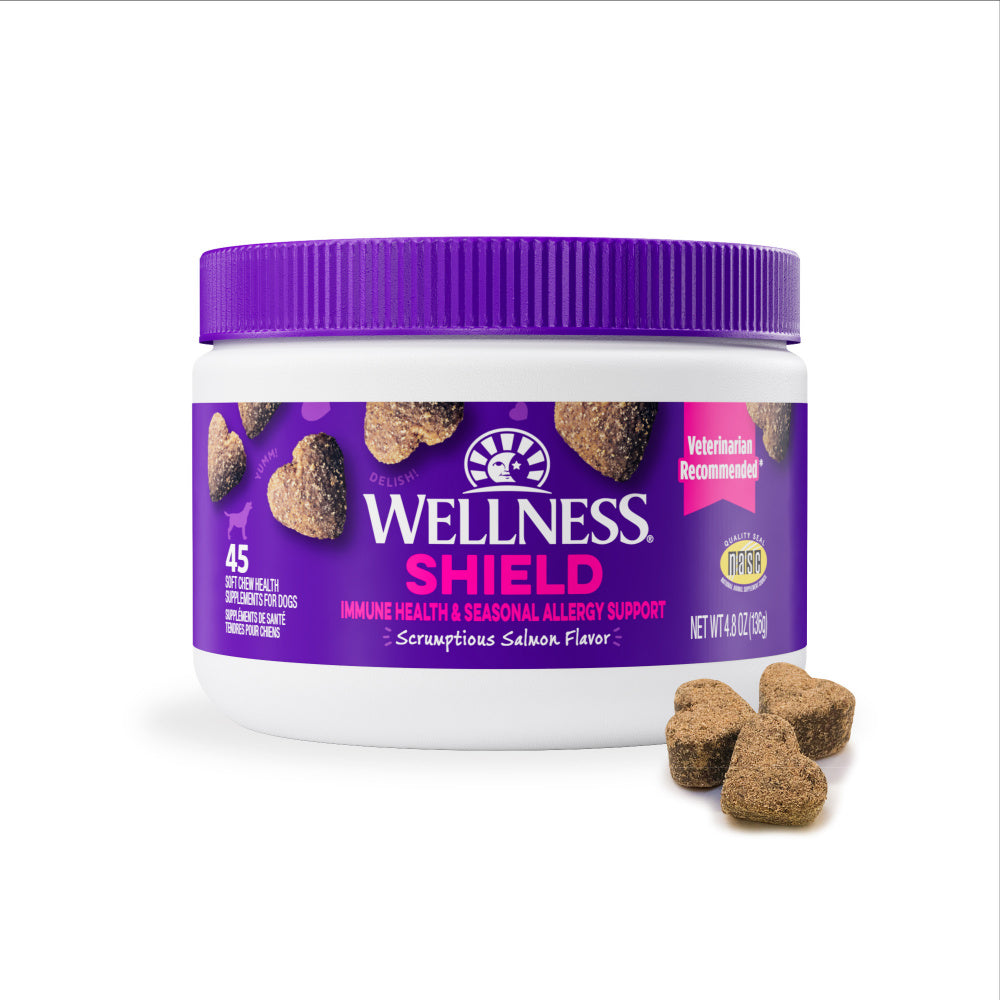 Wellness Salmon Flavored Soft Chew Immune & Allergy Supplements for Dogs