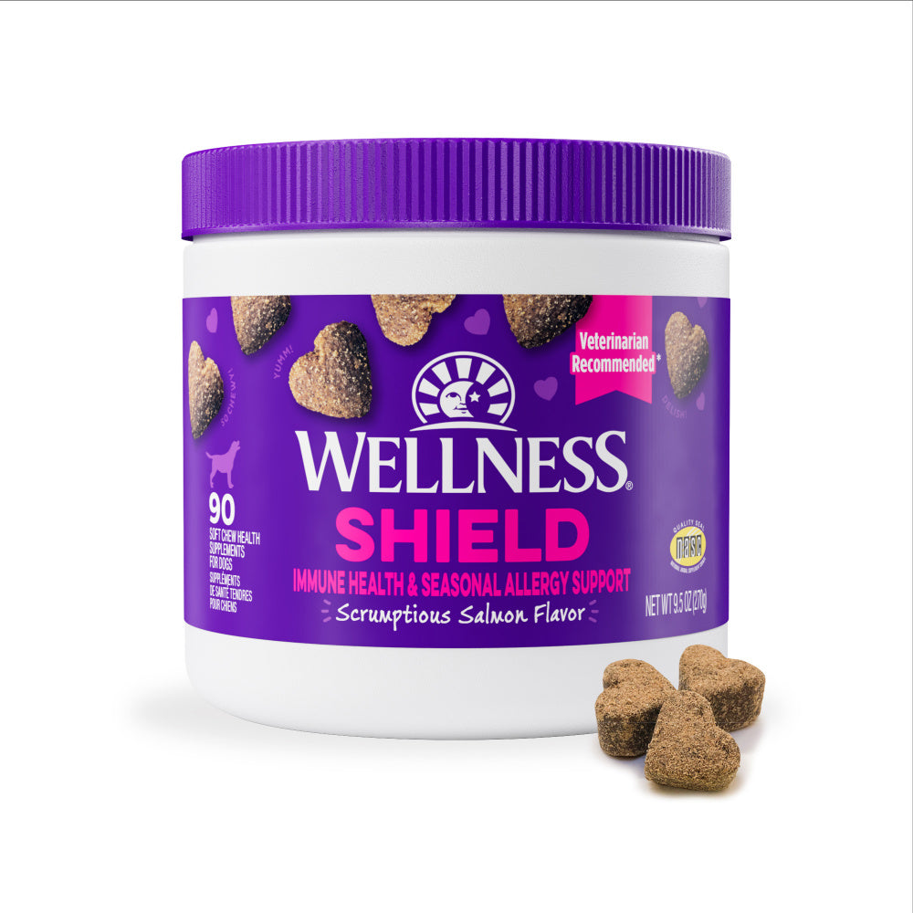 Wellness Salmon Flavored Soft Chew Immune & Allergy Supplements for Dogs